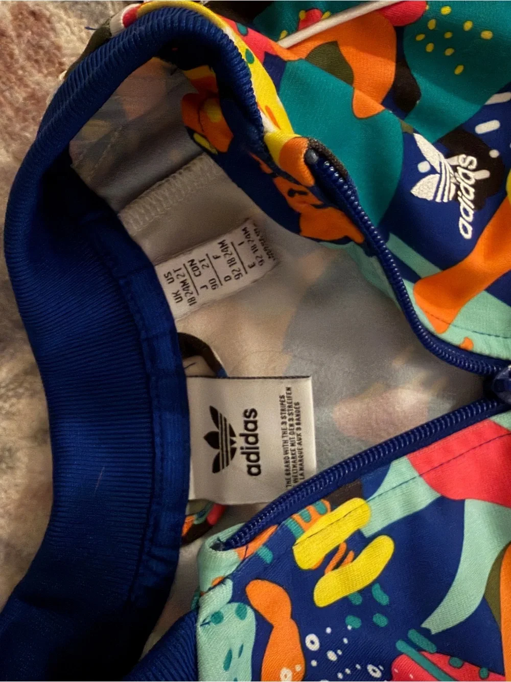 adidas Kids' Multicolor Splash Print Track Jacket & Pants Set